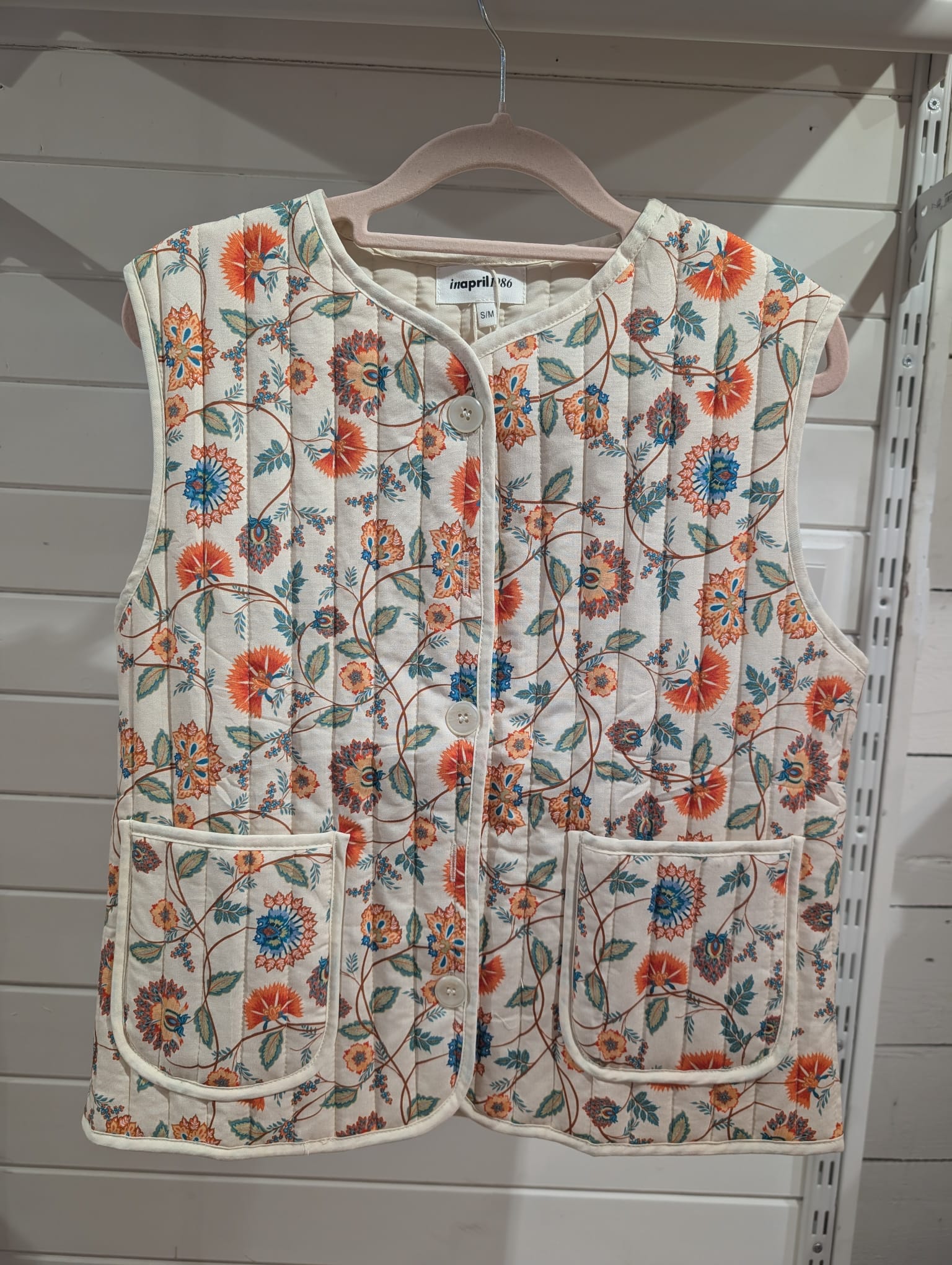 Veste matelassée fleuries